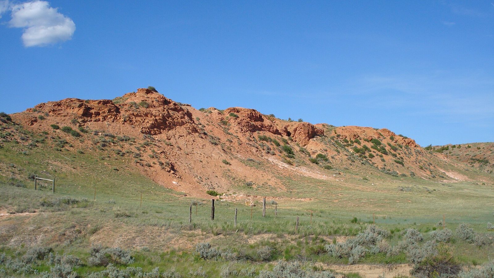 A typcial ridgeline in the Terry Badlands Wilderness Study Area.