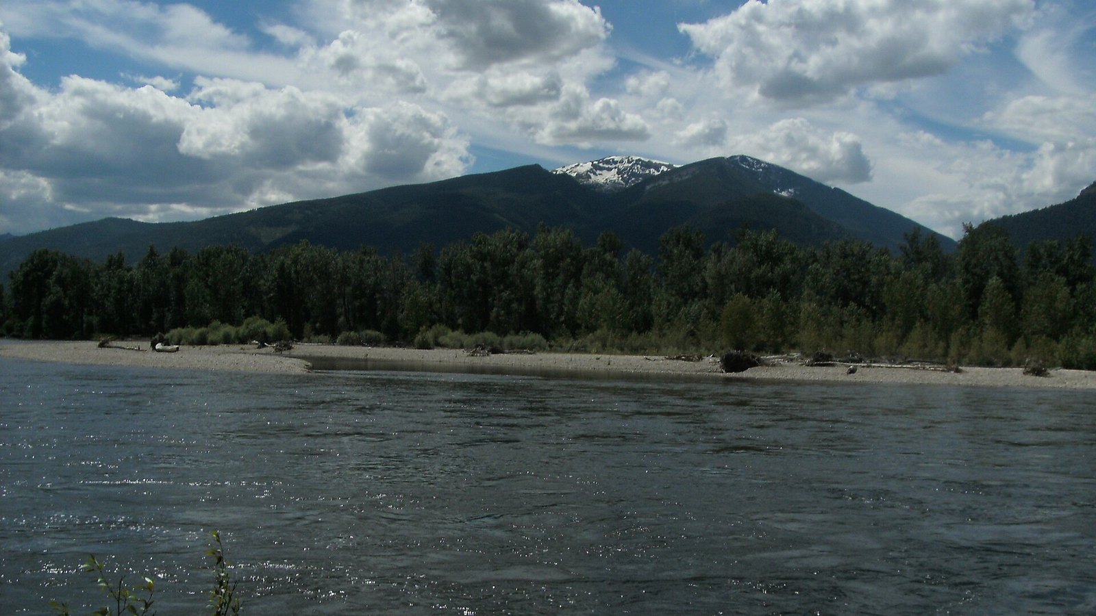The Bitterroot River seen from Lee Metcalf National Wildlife Refuge near Stevensville, Montana