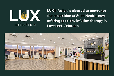 LUX Infusion Expands into Colorado Through Acquisition of Suite Health