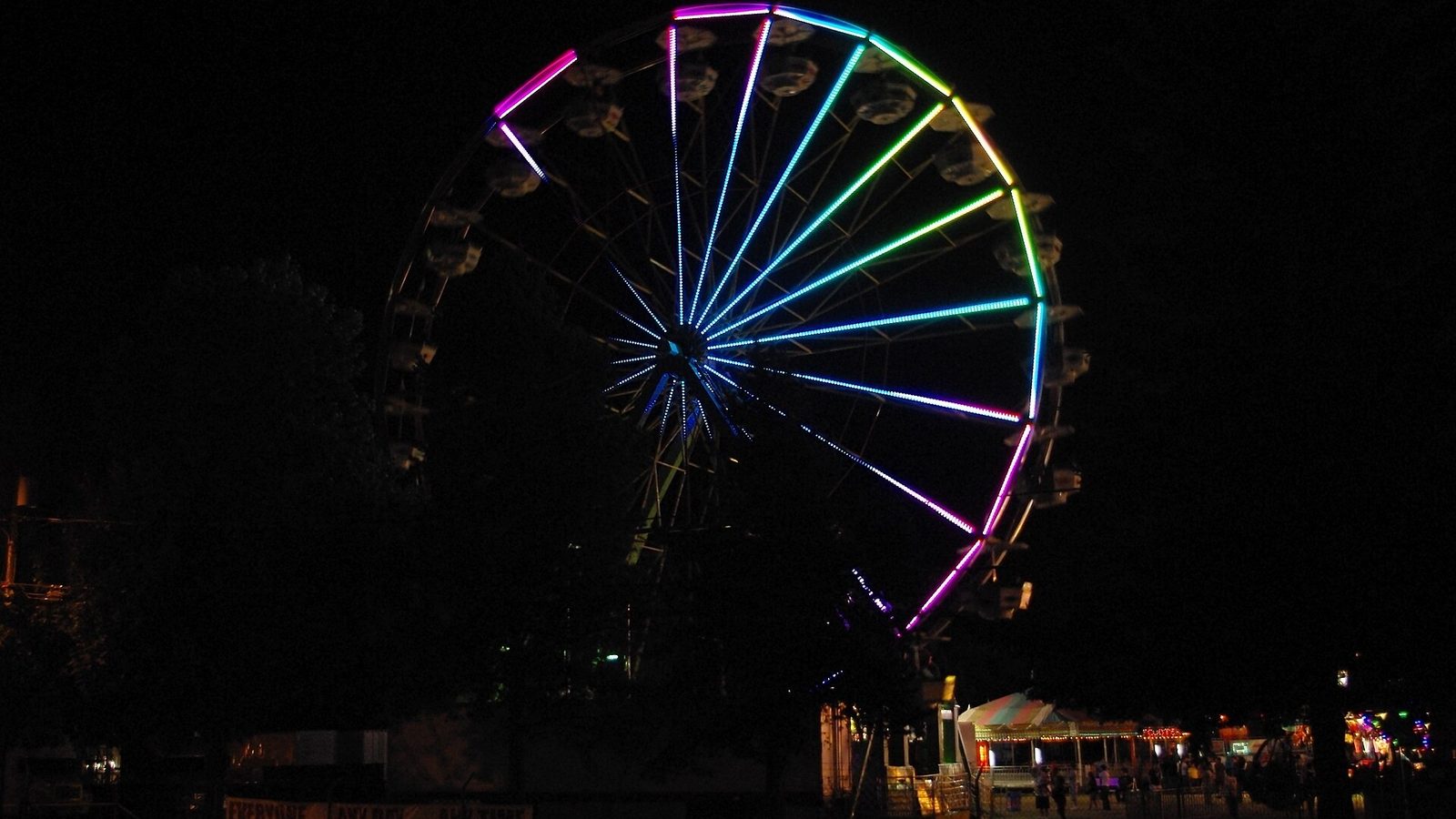 Carinval rides at night during the 2011 Washington County Fair in w:Hillsboro, Oregon.