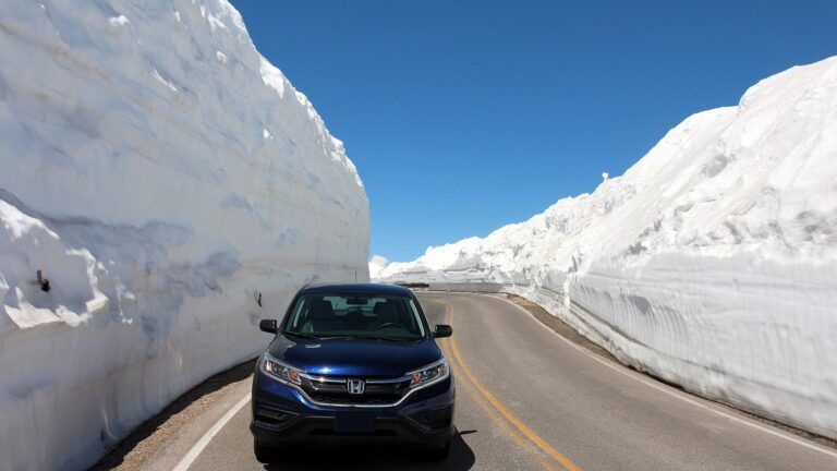 The Beartooth Highway after the snow is plowed in the spring.